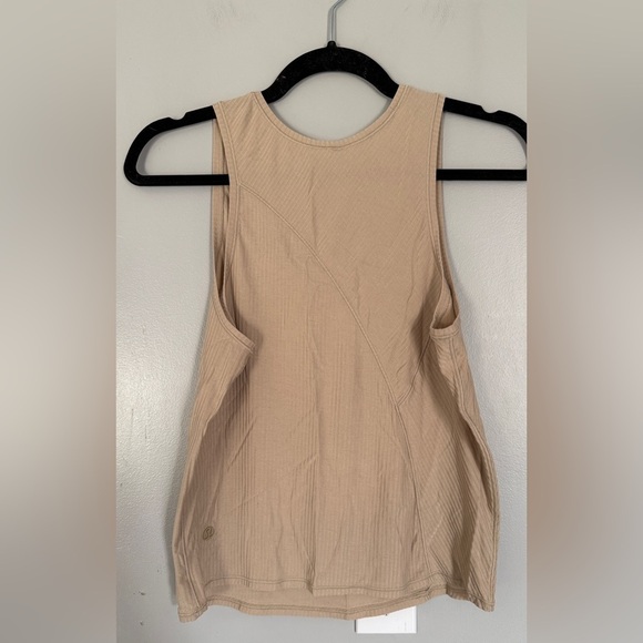 Lululemon Asymmetrical Ribbed Cotton Tank Top - Colour Trench - Picture 7 of 7